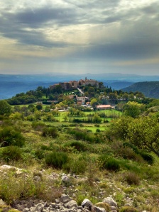 Looking down at Gourdon